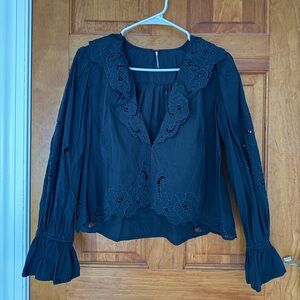 Free People Cutwork Top